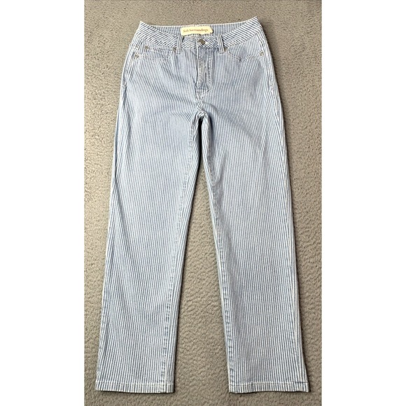Soft Surroundings Denim - Soft Surroundings Jeans Womens Size 4 Striped Blue White Style 2DY11 Denim Jeans